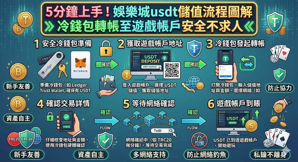 5分鐘上手！娛樂城usdt儲值流程圖解，冷錢包轉帳至遊戲帳戶安全不求人